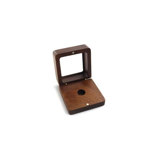 Chinese retro black walnut button corsage storage boxes creative high-end wooden ring earrings earrings jewelry box