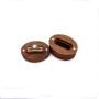 Proposal ring boxes wedding etiquette oval single ring storage boxes simple creative retro wooden buckle diamond ring box