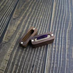 Factory direct sale solid wood guitar pick boxes black walnut guitar pick boxes wooden storage pick boxes set