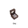 Black walnut flannel ring boxes badge boxes jewelry boxes square log pair ring acrylic jewelry boxes wholesale