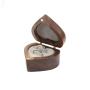 Gold MY QUEEN Love Black Walnut Ring Boxes Ring Stud Earrings Jewelry Storage Flannel Bag