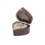 Gold MY QUEEN Love Black Walnut Ring Boxes Ring Stud Earrings Jewelry Storage Flannel Bag