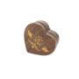 Gold MY QUEEN Love Black Walnut Ring Boxes Ring Stud Earrings Jewelry Storage Flannel Bag