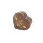 Gold MY QUEEN Love Black Walnut Ring Boxes Ring Stud Earrings Jewelry Storage Flannel Bag
