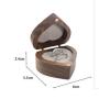 Gold MY QUEEN Love Black Walnut Ring Boxes Ring Stud Earrings Jewelry Storage Flannel Bag