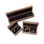 Walnut Jewelry Three-piece Storage Gift Boxes Ring Necklace Stud Earrings Packaging Solid Wood Boxes Diamond Ring Box