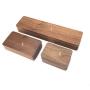 Walnut Jewelry Three-piece Storage Gift Boxes Ring Necklace Stud Earrings Packaging Solid Wood Boxes Diamond Ring Box