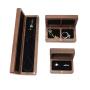 Walnut Jewelry Three-piece Storage Gift Boxes Ring Necklace Stud Earrings Packaging Solid Wood Boxes Diamond Ring Box