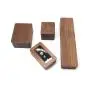 Black walnut jewelry packaging and storage 4-piece small ear stud earrings pendant necklace pair ring set gift box Black walnut jewelry packaging and storage 4-piece small ear stud earrings pendant necklace pair ring set gift box