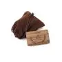 Rectangular double ring boxes solid wood black walnut ring jewelry earrings necklace packaging storage gift boxes with flannel bag