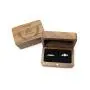 Rectangular double ring boxes solid wood black walnut ring jewelry earrings necklace packaging storage gift boxes with flannel bag