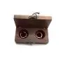 New horn lock copper hinge black walnut pair ring boxes engagement ring ear stud earrings jewelry storage box New horn lock copper hinge black walnut pair ring boxes engagement ring ear stud earrings jewelry storage box