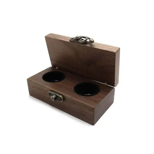 New horn lock copper hinge black walnut pair ring boxes engagement ring ear stud earrings jewelry storage box New horn lock copper hinge black walnut pair ring boxes engagement ring ear stud earrings jewelry storage box