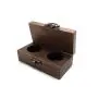 New horn lock copper hinge black walnut pair ring boxes engagement ring ear stud earrings jewelry storage box New horn lock copper hinge black walnut pair ring boxes engagement ring ear stud earrings jewelry storage box