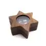 Exquisite Hexagonal Window Small Stud Earrings Ring Pair Ring Jewelry Packaging Boxes Black Walnut Proposal Ring Storage Box