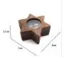 Exquisite Hexagonal Window Small Stud Earrings Ring Pair Ring Jewelry Packaging Boxes Black Walnut Proposal Ring Storage Box