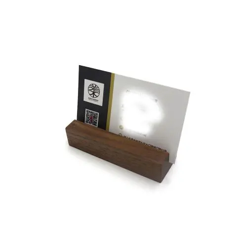 Card business card holder solid wood calendar base postcard base menu card table card desktop note black walnut base Card business card holder solid wood calendar base postcard base menu card table card desktop note black walnut base