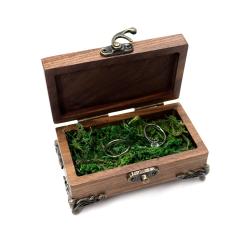 North American black walnut jewelry jewelry boxes ring pair ring boxes bull nose buckle hinge metal decoration gift box