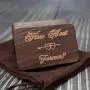 How about forever solid wood black walnut pair ring boxes LOGO ring boxes ear stud earrings storage packaging