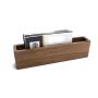 Solid wood rectangular black walnut creative business card boxes desktop front desk wooden business card shelf table card holder