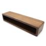 Solid wood rectangular black walnut creative business card boxes desktop front desk wooden business card shelf table card holder