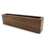 Solid wood rectangular black walnut creative business card boxes desktop front desk wooden business card shelf table card holder