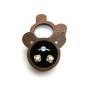 Small Stud Earrings Jewelry Storage Boxes Black Walnut Diamond Ring Earring Boxes Jewelry Gift Boxes Cartoon Ring Box