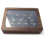 Luxury necklace gold solid wood packaging boxes black walnut large jewelry jewelry boxes ring earrings display storage