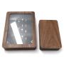 Luxury necklace gold solid wood packaging boxes black walnut large jewelry jewelry boxes ring earrings display storage