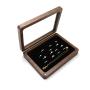 Luxury necklace gold solid wood packaging boxes black walnut large jewelry jewelry boxes ring earrings display storage