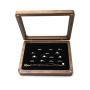 Luxury necklace gold solid wood packaging boxes black walnut large jewelry jewelry boxes ring earrings display storage