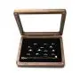Luxury necklace gold solid wood packaging boxes black walnut large jewelry jewelry boxes ring earrings display storage