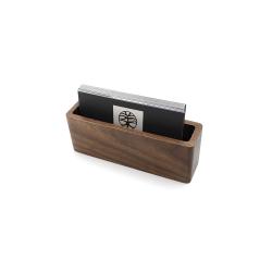 Creative rectangular wooden business card boxes office supplies storage boxes business gift solid wood business card holder can be laser LOGO