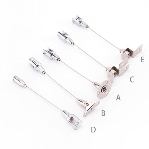 Advertising Sign Logo Board Picture LED Panel Light Hanging Suspension Cables Hangers Hardware Stainless Steel Wire with Protective Plastic Jacket,Supports up to 66 Pound