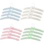 Tosnail 12 Pack Satin Padded Hangers Foam Padded Hangers Dress Hangers - Pink, Blue, Green, Ivory