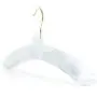 HANGERWORLD 4 Ivory 17inch Classic Satin Padded Hangers for Wedding Dress Non-Slip with Gilt Hook