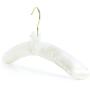 HANGERWORLD 4 Ivory 17inch Classic Satin Padded Hangers for Wedding Dress Non-Slip with Gilt Hook