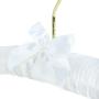 HANGERWORLD 4 Ivory 17inch Classic Satin Padded Hangers for Wedding Dress Non-Slip with Gilt Hook