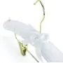 HANGERWORLD Pack of 5 White Satin Padded Hangers with Clips for Skirts, Pants & Sweaters with Non-Slip Buttons, Pretty Hanger for Women Clothing - 17 Inch HANGERWORLD Pack of 5 White Satin Padded Hangers with Clips for Skirts, Pants & Sweaters with Non-Slip Buttons, Pretty Hanger for Women Clothing - 17 Inch