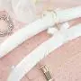 HANGERWORLD Pack of 5 White Satin Padded Hangers with Clips for Skirts, Pants & Sweaters with Non-Slip Buttons, Pretty Hanger for Women Clothing - 17 Inch HANGERWORLD Pack of 5 White Satin Padded Hangers with Clips for Skirts, Pants & Sweaters with Non-Slip Buttons, Pretty Hanger for Women Clothing - 17 Inch