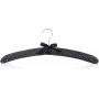 HANGERWORLD 5 Black and White Polka Dot 17inch Satin Padded Top Garment Clothes Coat Hangers