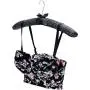 HANGERWORLD 5 Black and White Polka Dot 17inch Satin Padded Top Garment Clothes Coat Hangers HANGERWORLD 5 Black and White Polka Dot 17inch Satin Padded Top Garment Clothes Coat Hangers