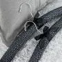 HANGERWORLD 5 Black and White Polka Dot 17inch Satin Padded Top Garment Clothes Coat Hangers HANGERWORLD 5 Black and White Polka Dot 17inch Satin Padded Top Garment Clothes Coat Hangers
