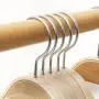 JS HANGER Solid Wooden Light Weight Coat Pant Skirt Hangers with two clips 10-Pack, Natural Finish JS HANGER Solid Wooden Light Weight Coat Pant Skirt Hangers with two clips 10-Pack, Natural Finish
