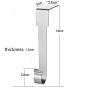 Stainless Steel Door Hook Partition Hook (2 Pack, Black, Golden and Silver)