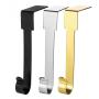 Stainless Steel Door Hook Partition Hook (2 Pack, Black, Golden and Silver)