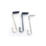 Stainless Steel Door Hook Partition Hook (2 Pack, Black, Golden and Silver)