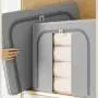 Fun home Clothes Storage Organizer Bins, Foldable Storage Bins-Oxford Cloth stainless Steel Frame Storage Box for Clothing Storage with Foldable Clear Window & Reinforced Handles Fun home Clothes Storage Organizer Bins, Foldable Storage Bins-Oxford Cloth stainless Steel Frame Storage Box for Clothing Storage with Foldable Clear Window & Reinforced Handles