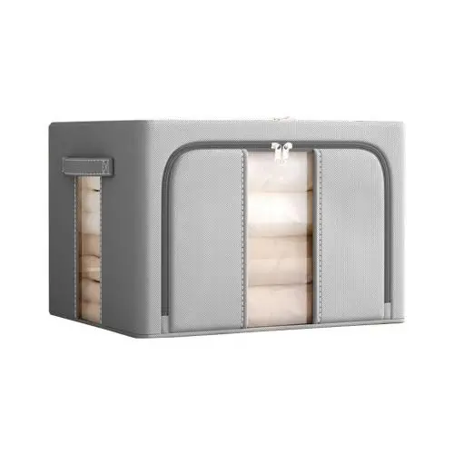 Fun home Clothes Storage Organizer Bins, Foldable Storage Bins-Oxford Cloth stainless Steel Frame Storage Box for Clothing Storage with Foldable Clear Window & Reinforced Handles Fun home Clothes Storage Organizer Bins, Foldable Storage Bins-Oxford Cloth stainless Steel Frame Storage Box for Clothing Storage with Foldable Clear Window & Reinforced Handles