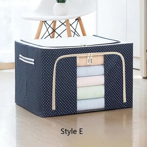 Fun home Clothes Storage Organizer Bins, Foldable Storage Bins-Oxford Cloth stainless Steel Frame Storage Box for Clothing Storage with Foldable Clear Window & Reinforced Handles Fun home Clothes Storage Organizer Bins, Foldable Storage Bins-Oxford Cloth stainless Steel Frame Storage Box for Clothing Storage with Foldable Clear Window & Reinforced Handles